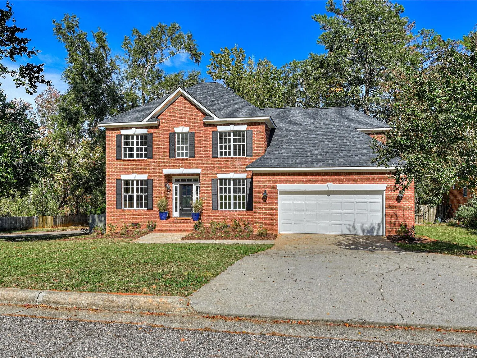 2008 Rivershyre Drive, Evans GA — brick colonial front elevation after renovation
